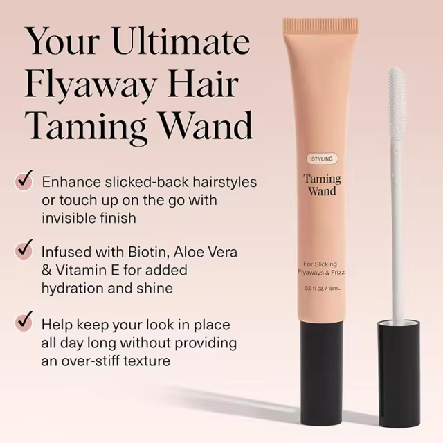 OEM Private Label Hair Finishing Stick Natural Hair Styling Cream Wax Stick with Mascara Brush Slick Flyaways & Smooth Frizz