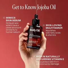 Cruelty-Free Vegan Skincare Organic Jojoba Oil for Body&Hair, Deeply Moisturizing Bath & Shower Oil for Smooth and Hydrated Skin
