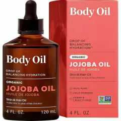 Cruelty-Free Vegan Skincare Organic Jojoba Oil for Body&Hair, Deeply Moisturizing Bath & Shower Oil for Smooth and Hydrated Skin