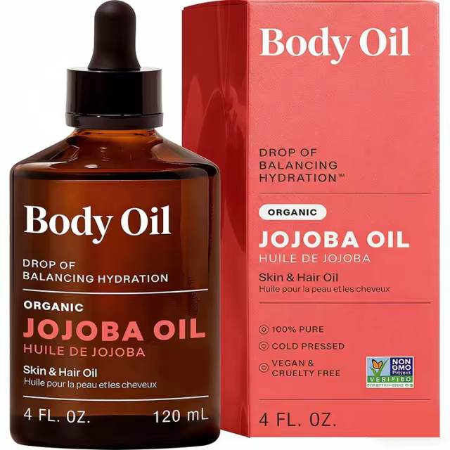 Cruelty-Free Vegan Skincare Organic Jojoba Oil for Body&Hair, Deeply Moisturizing Bath & Shower Oil for Smooth and Hydrated Skin