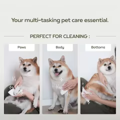 Custom Label XL Pet Wipes for Dogs & Cats 3-in-1 Hypoallergenic Cleaning,Deodorizing and Hydrating Extra Large Grooming Wipes