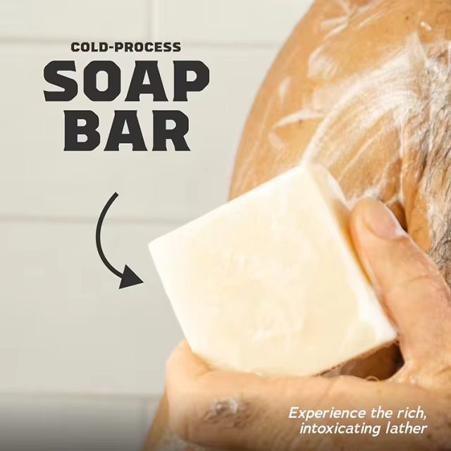 Custom Natural Bar Soap for Men Cold Processed Shower & Bath Soap With Natural Ingredients & No Harsh Chemicals Bourbon Scent