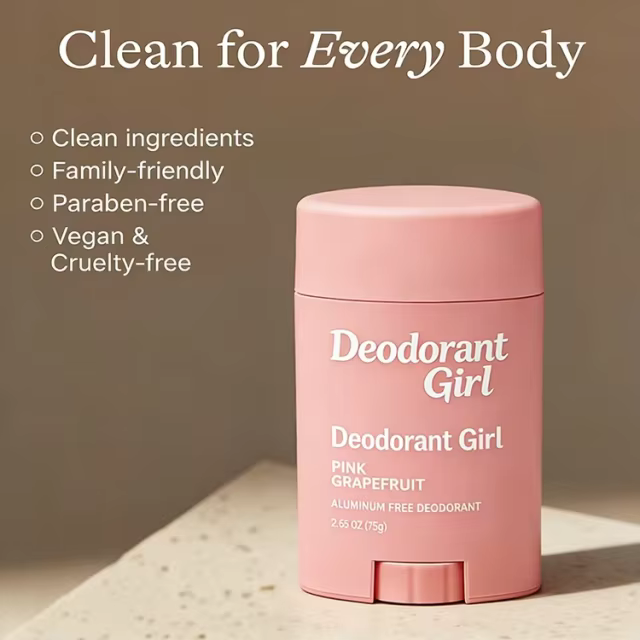 OEM Aluminum-Free Baking Soda-Free Deodorant for Girl Women Long-Lasting Odor Protection Natural Antiperspirant with Magnesium