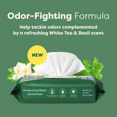 Private Label Premium Eco Organic Pet Wipes for Dogs Cats Natural Cleaning Deodorizing and Hydrating Grooming Dog Wipes
