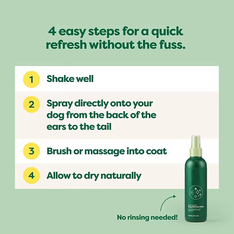 GMP Factory Custom Dog Deodorizing Spray Natural Conditioning & Odor-Eliminating Perfume Spray No Rinse Detangler Spray for Dog