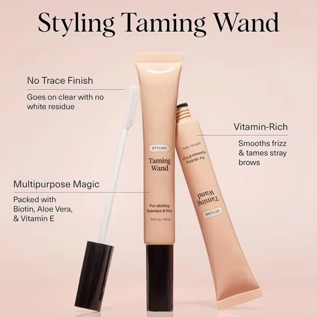 OEM Private Label Hair Finishing Stick Natural Hair Styling Cream Wax Stick with Mascara Brush Slick Flyaways & Smooth Frizz