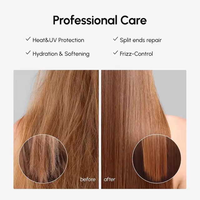OEM Hair Oil for Frizzy Hair with Argan Oil Protein Hair Serum for Dry and Curly Hair Gloss Frizz Control Keratin Hair Treatment