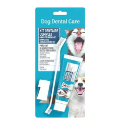 Custom Manufacturing Vet Formulated Advanced Enzymatic 3in1 Toothpaste Toothbrush Kit for Dogs Cats Pet Oral Care Toothpaste Gel