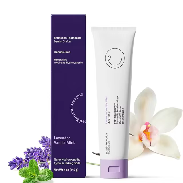 FDA Certified Private Label Naturally Whitening Fluoride Free Toothpaste Custom Peppermint Flavor Toothpaste
