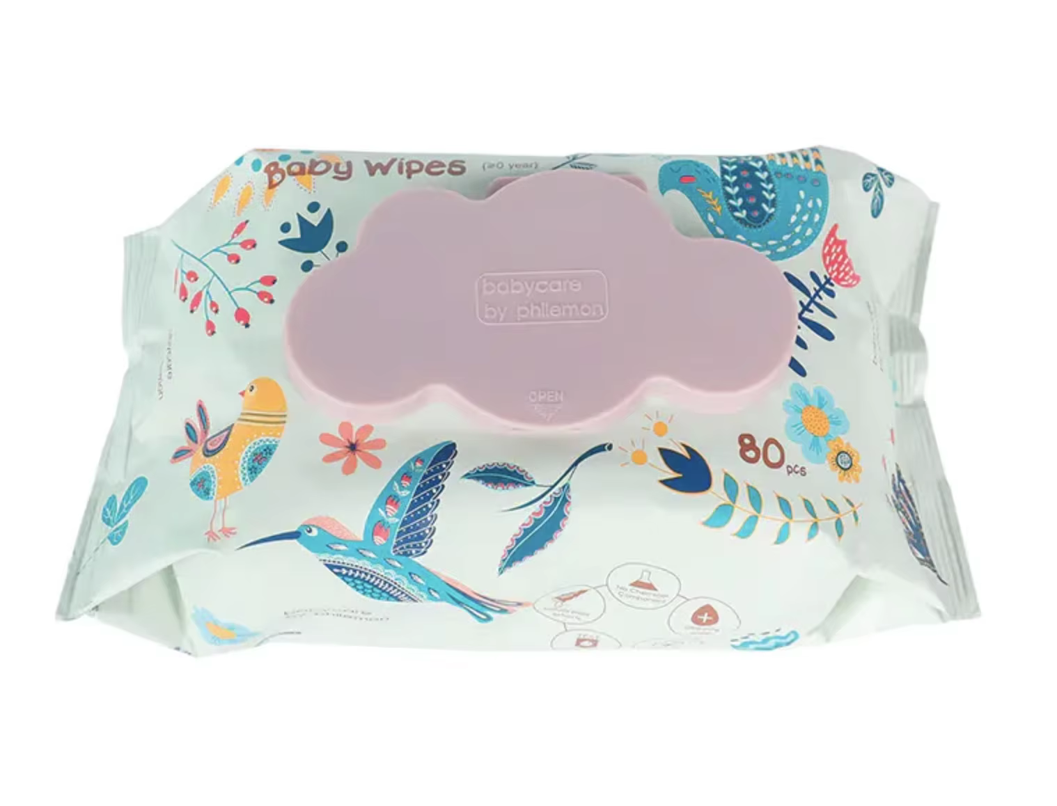 Private Label Eco Friendly Cotton Disposable Wipes for Baby 99% Water Soft Baby Hands Mouth Cleaning Wet Wipes