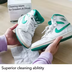 Private Label Non-alcoholic Dual Textured Wipes for Quick Cleaning Shoes Individually Packaged 30PCS Wet Wipes Sneaker Cleaner