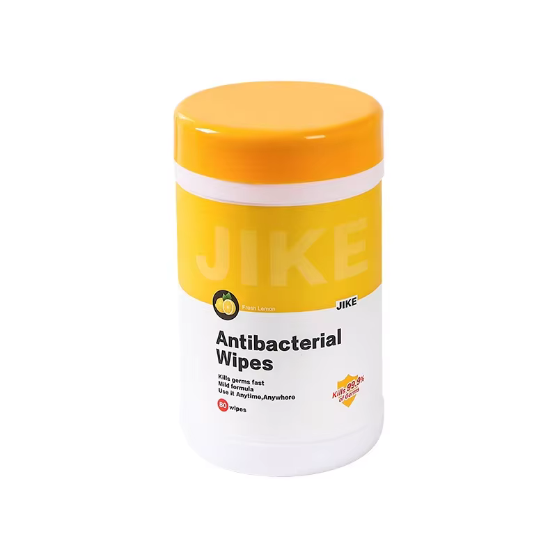 Private Label Biodegradable Plant Based 75% Alcohol Wipes 99.9% Antibacterial Wet Wipes Lemon Scented Disinfecting Wipes