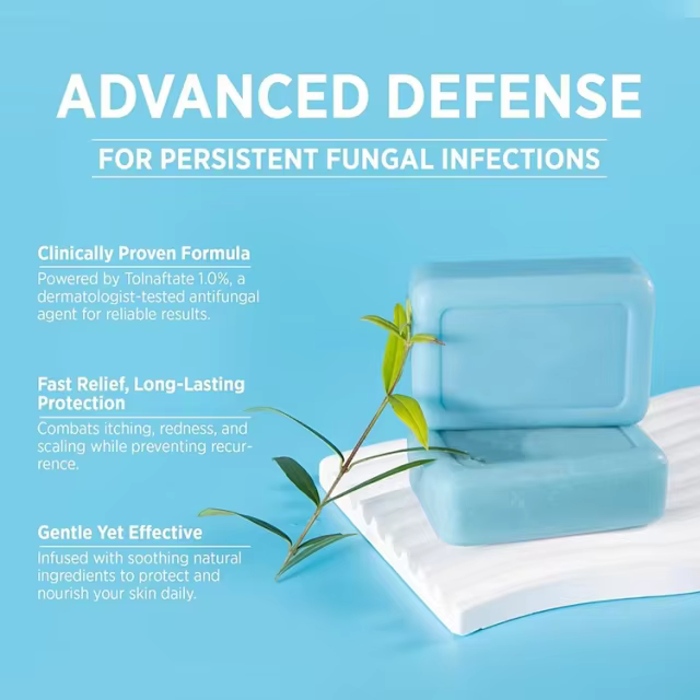 OEM Antifungal Tea Tree Soap with Aloe Coconut Oil Medicated Bar Soap Skin Fungus Treatment for Jock Itch & Ringworm