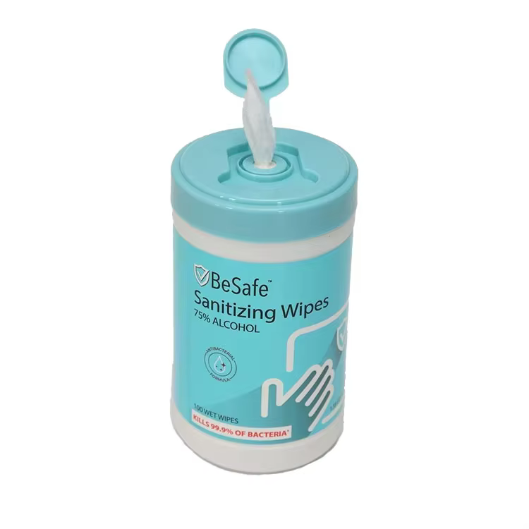 OEM Custom Logo Household 75% Alcohol Lemon & Fresh Scent Sanitizes Cleans Disinfects Deodorizes Multi Surface Wipes