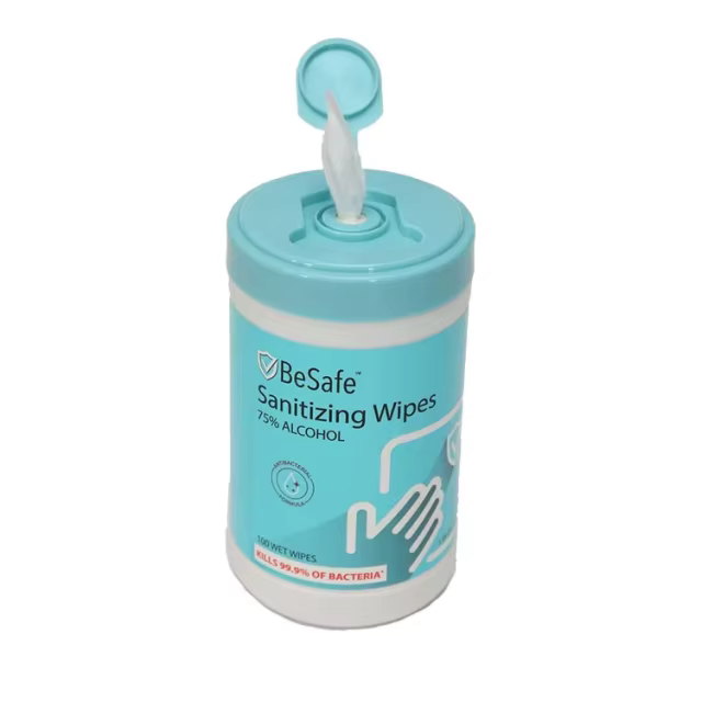 OEM Custom Logo Household 75% Alcohol Lemon & Fresh Scent Sanitizes Cleans Disinfects Deodorizes Multi Surface Wipes