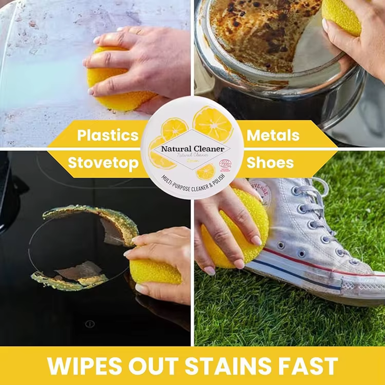 OEM Natural All Purpose Cleaner and Polish Eco Friendly Multi-purpose Cleaning Clay-based Cleaner&Sponge for Kitchen Bathroom