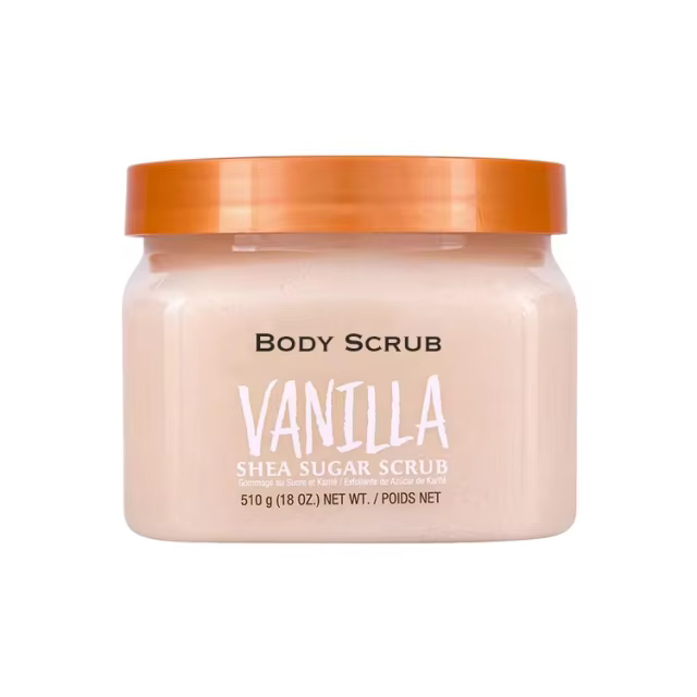 Private Label Skincare Coconut Oil Shea Sugar Exfoliating & Hydrating Body Scrub Vanilla Scent Moisturizing and Nourishing Skin