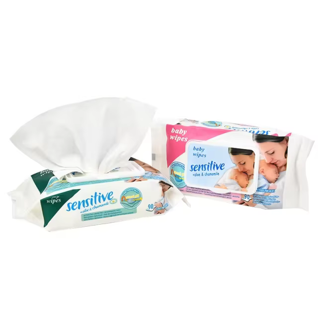 Professional Baby Wipes Manufacturer Custom 80 100pcs 99% Water Unscented Baby Wet Wipes for Sensitive Skin