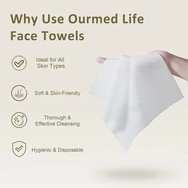 100% USDA Biobased Dry Wipe Manufacturer Biodegradable Facial Viscose Cleansing Towel Wipes Private Label