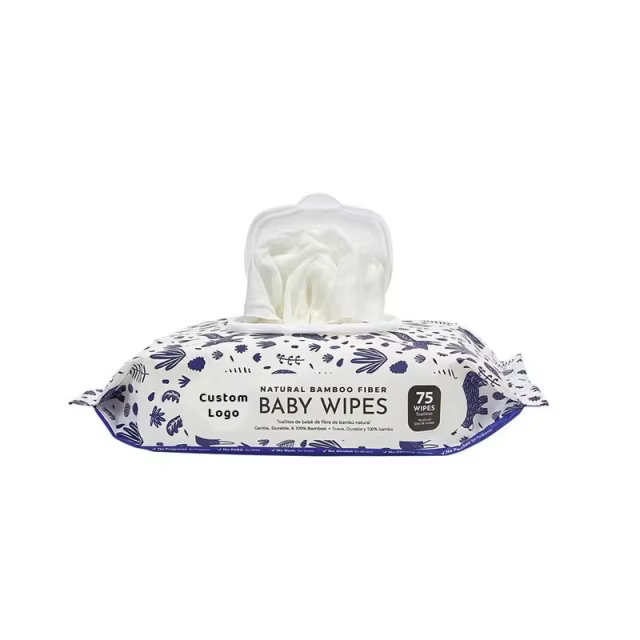 Wholesale Baby Wipes Manufacturer Biodegradable Bamboo 120pcs Pack 90%water Baby Wet Wipes