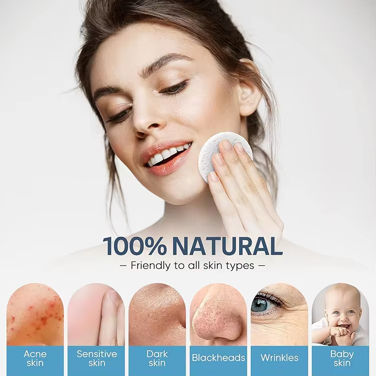 Private Label Natural Compressed Cellulose Cosmetic Spa Soap Sponges for Facial Bath Cleansing Exfoliating Dead Skin Cells