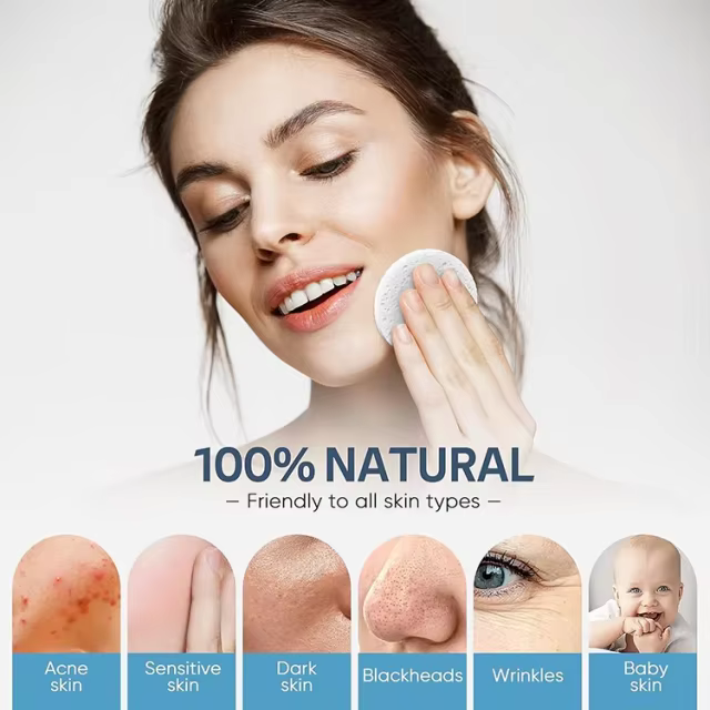 Private Label Natural Compressed Cellulose Cosmetic Spa Soap Sponges for Facial Bath Cleansing Exfoliating Dead Skin Cells