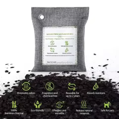 Activated Bamboo Charcoal Bag Manufacturer OEM Natural Fresh Air Purifier for Car Basement Odor Absorber for Shoes Pets