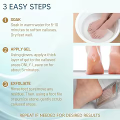 Custom Callus Remover Gel for Feet, Extra Strength Dead Skin Scrubber, Pedicure Tools Supplies, Foot Care Spa Kit