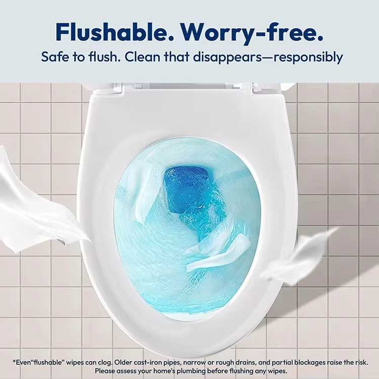GMP Private Label Adult Wet Wipes for Personal Cleansing Alcohol Free Flushable Cleaning Wipes for Sensitive Skin