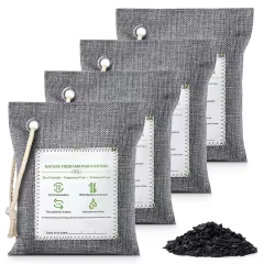 Private Label Activated Charcoal Bag Odor Absorber for Home Car Closet Shoes Pets Basement Bamboo Charcoals Air Purifying Bags