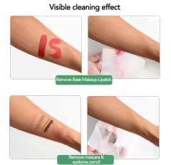 OEM Private Label Disposable Facial Make up Remover Wipes Biodegradable Plant-Based Female Daily Face Cleansing Wipes