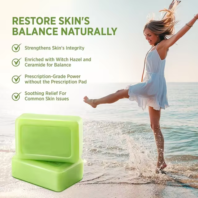 Custom Label Antifungal Tea Tree Soap Antibacterial Treatment for Face & Body Acne Herbal Soap Bar for Skin Soothing&Hydration