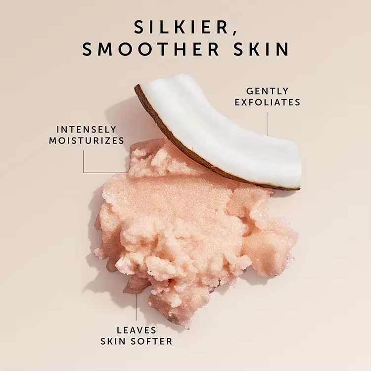 Private Label Skincare Coconut Oil Shea Sugar Exfoliating & Hydrating Body Scrub Vanilla Scent Moisturizing and Nourishing Skin
