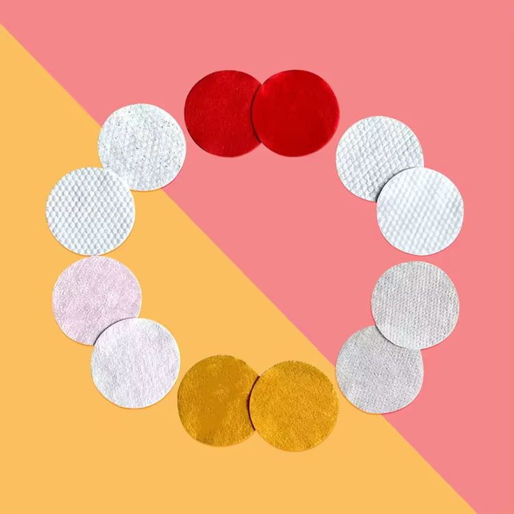 Non Woven Factory Custom Makeup Remover Cotton Pads Double Layer Facial Cleansing Dry Wipes