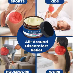 FDA Private Label Magnesium Cream for Pain Sleep Support Topical Lotion for Leg Cramps Muscle Tension Evening Leg Relaxation