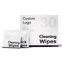 Private Label Non-alcoholic Dual Textured Wipes for Quick Cleaning Shoes Individually Packaged 30PCS Wet Wipes Sneaker Cleaner