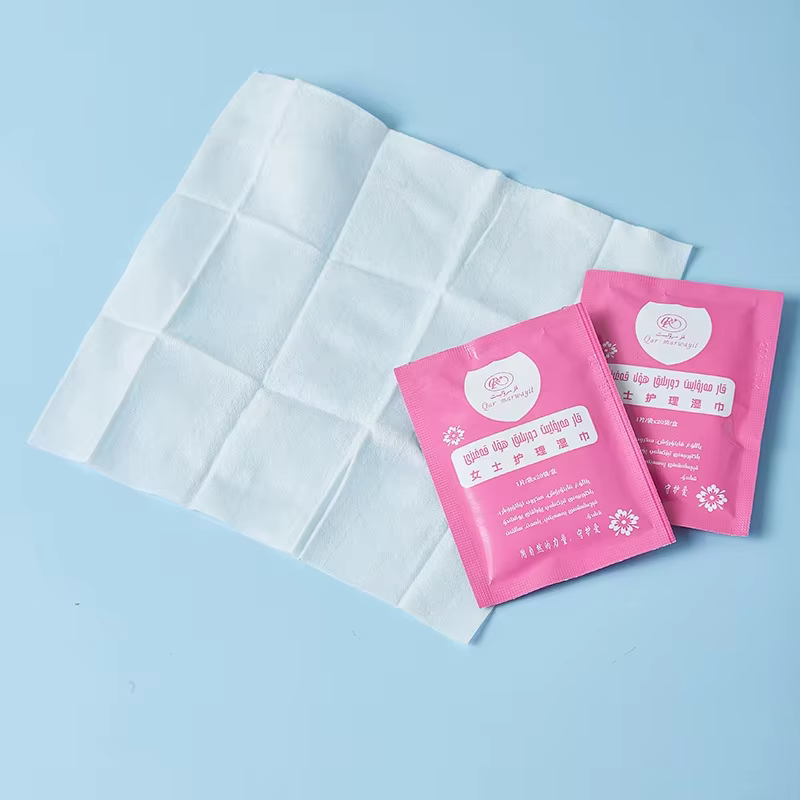 Private Label Natural Cotton Flushable Wipes for Female Intimate Cleansing Ph Balanced Hypoallergenic Feminine Care Wipes