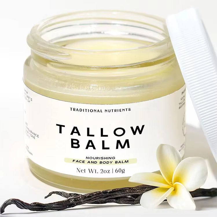 FDA Certified Moisturizer Manufacturer Organic Grass-Fed Whipped Beef Tallow and Honey Balm for Dry Face Body Hands