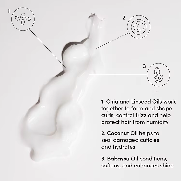 Private Label Curl Defining Hair Cream Treatment Anti Frizz Heat Protectant Nourishing Styling Lotion for Curly Hair