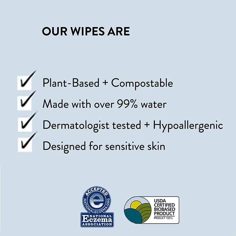 OEM Natural Flushable Wipes Extra-Large Adult Wet Wipes with Vitamin-E Aloe Vera Tea Tree Oils PH Balanced Butt Wipes