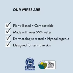 OEM Natural Flushable Wipes Extra-Large Adult Wet Wipes with Vitamin-E Aloe Vera Tea Tree Oils PH Balanced Butt Wipes