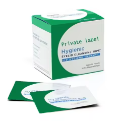 Custom Private Label Premium Eyelid Cleaning Wipes Individually Wrapped Natural Essentials Allergy Eyelid Cleanser
