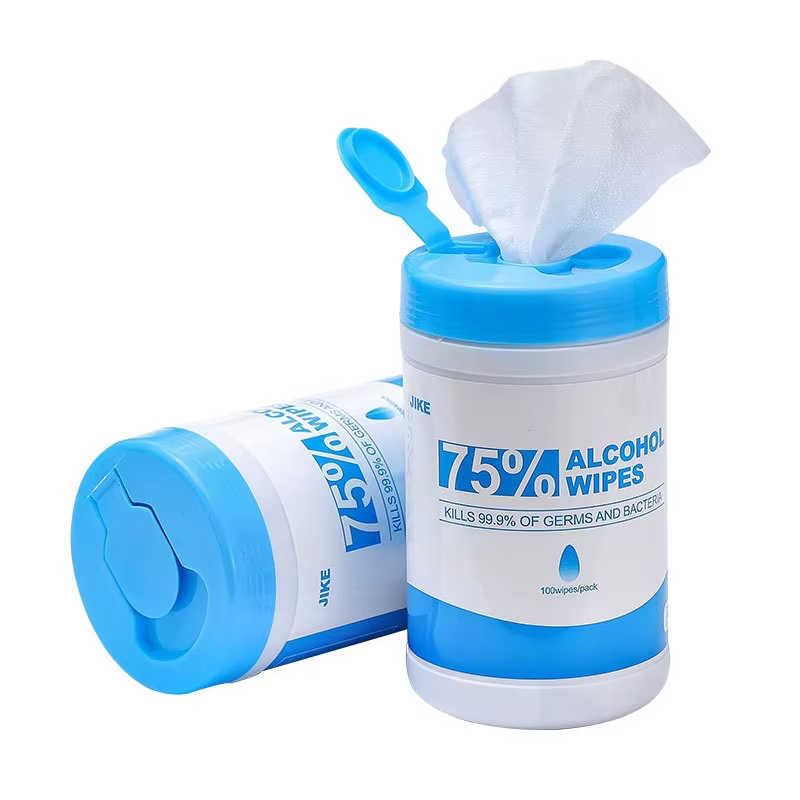 Private Label Biodegradable Plant Based 75% Alcohol Wipes 99.9% Antibacterial Wet Wipes Lemon Scented Disinfecting Wipes