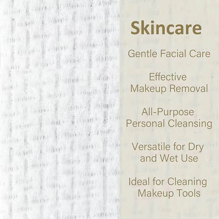 100% USDA Biobased Dry Wipe Manufacturer Biodegradable Facial Viscose Cleansing Towel Wipes Private Label