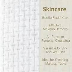 100% USDA Biobased Dry Wipe Manufacturer Biodegradable Facial Viscose Cleansing Towel Wipes Private Label