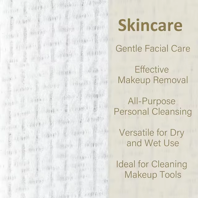 100% USDA Biobased Dry Wipe Manufacturer Biodegradable Facial Viscose Cleansing Towel Wipes Private Label
