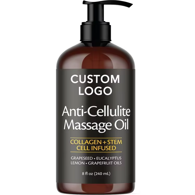 OEM Firming Body Massage Oil with Collagen Stem Cell Anti Cellulite Refreshing Aromatherapy Body Oil for Legs & Full Body