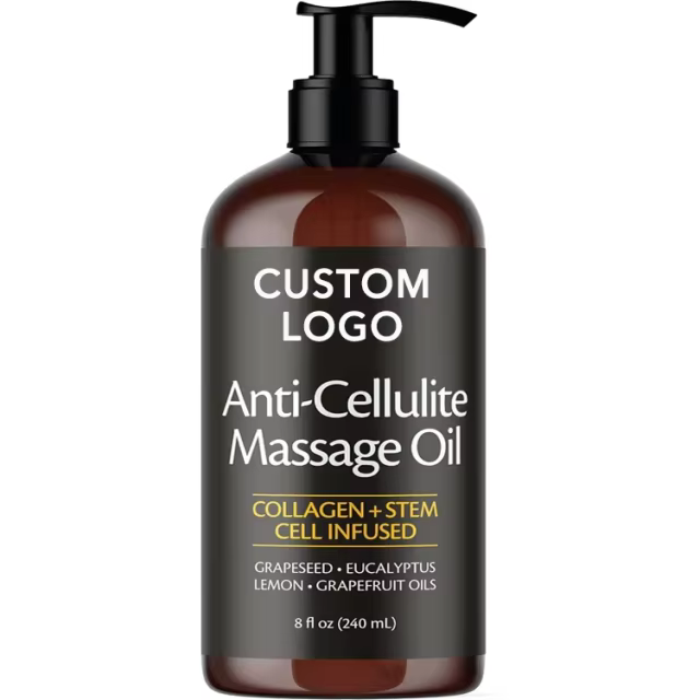 OEM Firming Body Massage Oil with Collagen Stem Cell Anti Cellulite Refreshing Aromatherapy Body Oil for Legs & Full Body