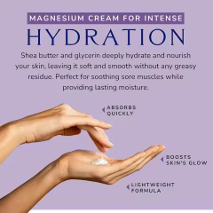 FDA Private Label Magnesium Cream for Pain Sleep Support Topical Lotion for Leg Cramps Muscle Tension Evening Leg Relaxation