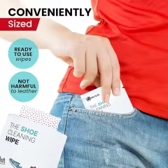 Private Label Non-alcoholic Dual Textured Wipes for Quick Cleaning Shoes Individually Packaged 30PCS Wet Wipes Sneaker Cleaner